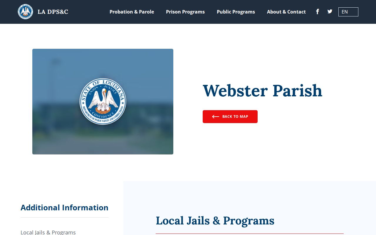 Webster Parish arrest custody locations